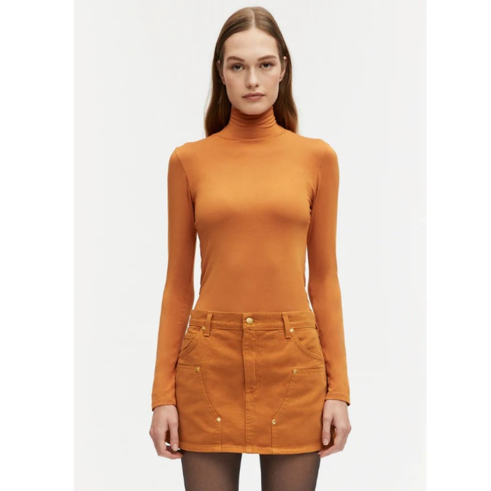 RENGGLI Mockneck in Camel Size XS